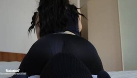 Stinky gas through leggings on your face