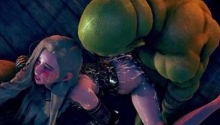 female knight lose to monster ork - episode.31