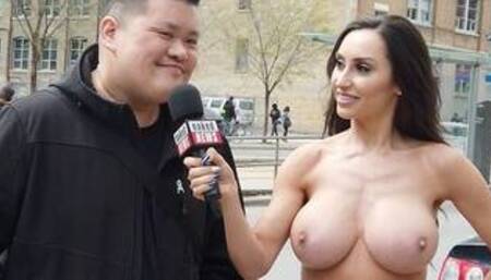 Topless In Public - Naked News Reya Sunshine
