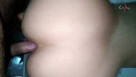 FUCK HARD MY ASS! having anal sex with my cousin ... she asks me to break her ass ... and as she enjoys it, her moans are the best ... real anal pov