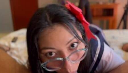 Chica Otaku dtinder me da una mamada profunda le destrozó el coño NO CONDON