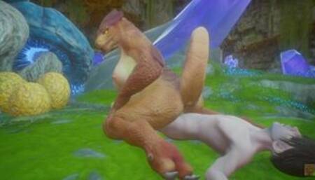 Teen guy Fucks Big Dragon Scalie Girl