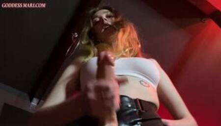 Suck my dick and jerk off. Russian JOI with strap-on [ENG SUBS]