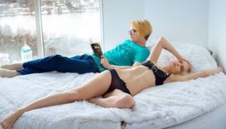SIS.PORN. Boy took pity on unsatisfied stepsister and came