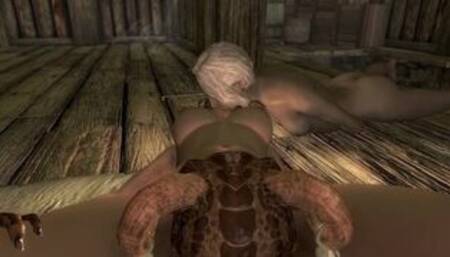 SkyrimSex- Lydia Threesome