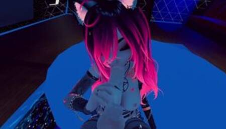 Naughty AI gives your strp tease, Then deep throats your dick on stage.