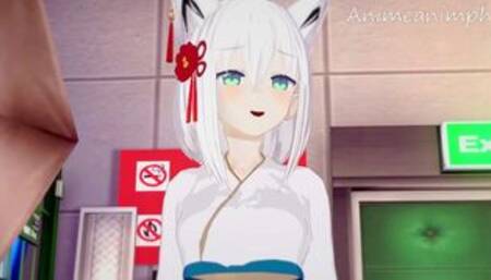VTUBER SHIRAKAMI FUBUKI HENTAI