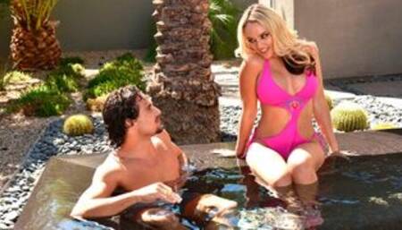 Alexis Monroe fucking in the hot tub with her medium tits