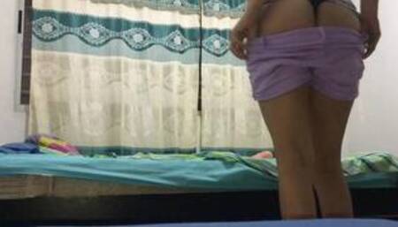 my step sister while naked and she gets horny