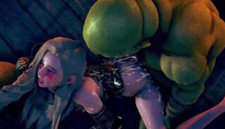 Female knight lose to monster ork episode.31 Fixed