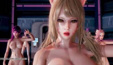 [MMD] Dreamcatcher - SCREAM Striptease Ahri Akali Kaisa Evelynn Seraphine KDA League of Legend