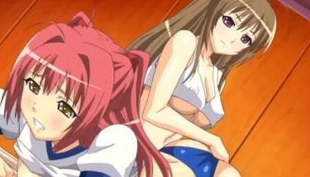 Anime JOI Hentai she saw her Masturbating and it end as Lesbian Sex - Anejiru 2