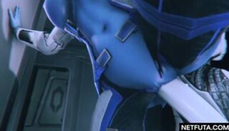 Mass Effect - Liara and Edi Futanari SFM