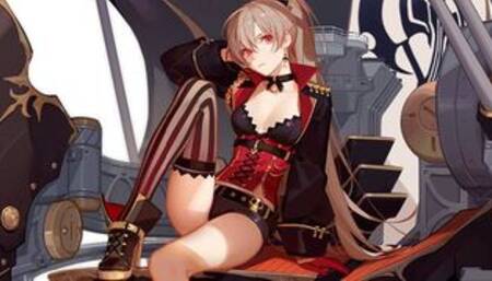 Azur lane: Jean Bart Doggy Style with a Beautiful Babe (3D Hentai)