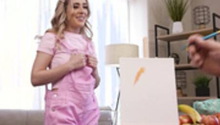 My step granddaughter wants to learn how to paint a banana