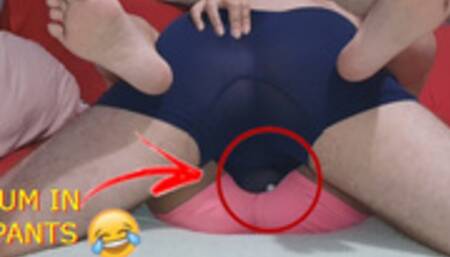 Sex with clothes, dry humping missionary position until he cum in his underwear