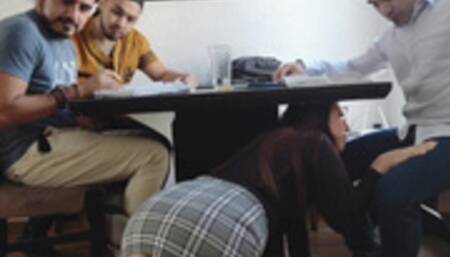 The teacher gets horny and everyone fucks her in the classroom GANGBANG (1/2)
