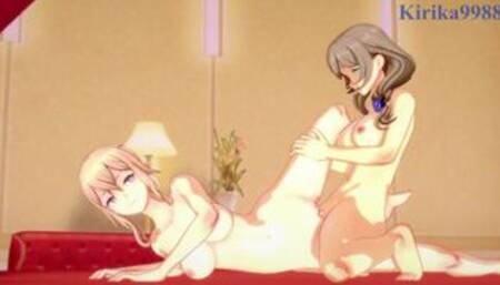 Jean Gunnhildr and Lisa Minci have intense futanari sex in the bedroom. - Genshin Impact Hentai
