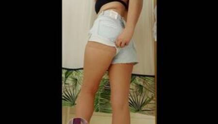 Public try n in a store fitting room