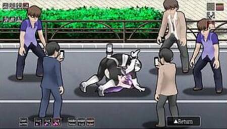 Blazing Angel Mistletear [PornPlay Hentai game] Ep.3 super hero woman double penetration in the public street