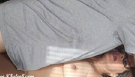 Cuckold films while hot wife fucks his stepbrother