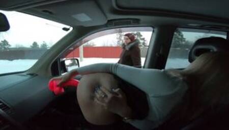 Fuck anal in public big dildo