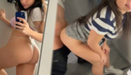 I did a big squirt I get fucked in fitting room walking around with his cum on my face