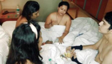 hunter fucking three pussies one by one - FFFM