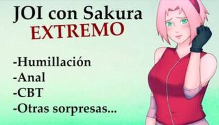 JOI extremo con Sakura. Anal, humillación, etc...