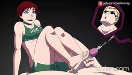 RPD uniform footjob cum