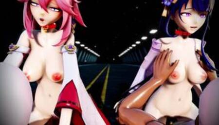 Raiden and Yaemiko mmd r18 3d hentai fuck scene