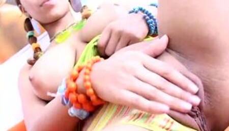 Busty serena 18 enjoys solo pussy pleasure