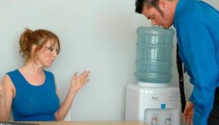 Watch Christina Brooks fuck and suck cock in the office