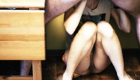 Cuckold caught his slut wife with a neighbor, but could not resist (English Subtitles) – TrueHomeBab