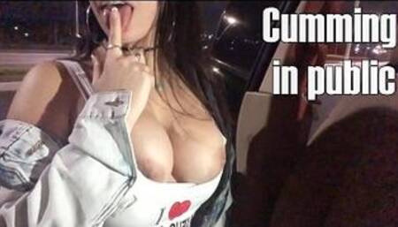 Sexy Brazilian Girl Emanuelly Raquel masturbates in A car in public! JOI WOW!!!