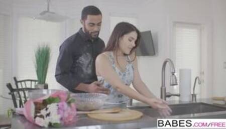 Valentina Nappi sucks some BBC in the kitchen