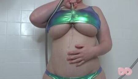 Shiny Bikini Shower Hose Water Inflation