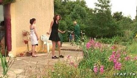 A libertine step mother and daughter fucked and sodomized by Grandpa and his po