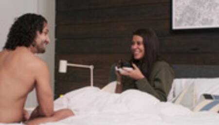 Helping my wife feel better after she got a little sick