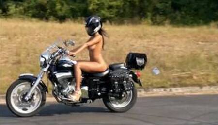 NAKED ON MOTORCYCLE