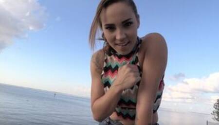Sasha Foxxx - Stroke Your Cock In Public, Loser! Outdoor Humiliation JOI