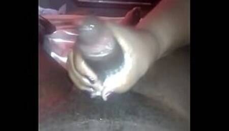 chubby masseuse massaged pearl necklace on my cock