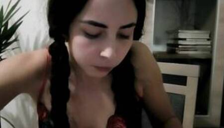 Sarah eats cum and has fun