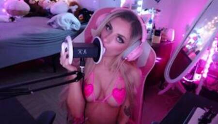 ASMR Wet Ear Licking in Sexy Lingerie