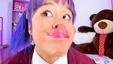 Lila jordan shows her throat