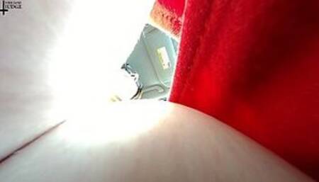 Unaware Giantess Tiny Man Hides in Tits