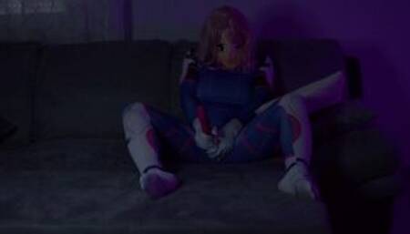 DVA with butt plug and vibrator cum