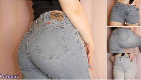Trying On Light Wash Jeans