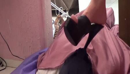 FOOT AND SANDALS DOMINATION PENELOPE PINK AND MALE SLAVE
