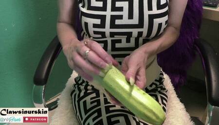 Nails In Action - Claws Piercing Zucchini